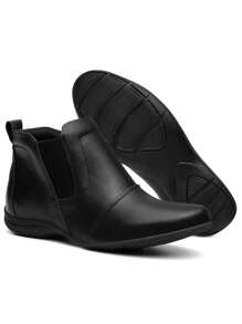 Women's Boot Short Low Shaft Ankle Boot Women's Elastic Easy Fit Durable Comfortable - 黑色 - 查看 3