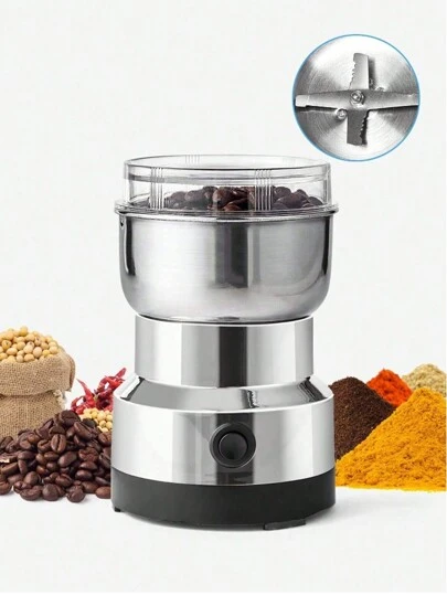 "Electric Coffee Grinder - A Kitchen Must-Have For Fresh Flavors! Awesome Christmas Gift & Essential Camping Companion For Autumn & Winter Holidays!"