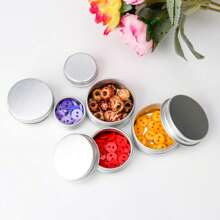 24 Pcs Aluminum Tin Jars, Aluminium Empty Containers, 5ml/20ml/30ml/40ml/50ml/60ml Round Cosmetic Tin Jars, Metal Tins With Lids, Aluminium Empty Tins Metal Candle Storage Tin Jars Travel Tin Cans For Crafts, Cosmetics, Lip Balm, Candles, DIY