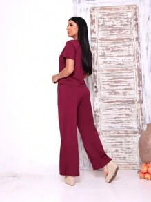 Women's Set - Burgundy - View 2