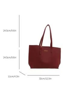 Mini Portable Crocodile Embossed Print Shoulder Handbag With Inner Pocket, Suitable For Women, Young Professionals, Office Workers, Also Suitable As Business/Commute/Work/Office, Holiday/Vacation Gift For Ladies, Female, Teachers - Red - View 5