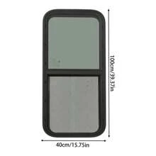 YUNRUX Caravan Motorhome Caravan Hinged Window Caravan Window 1000x450mm Motorhome Window Caravan Side Window Tinted Hinged Window RV Camper Window - 黑色 - 查看 3