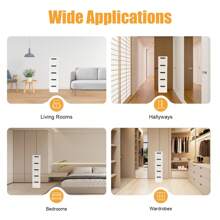 Vertical Tall Dresser Storage Tower With 5 Drawers Fabric Organizer Wardrobe - White - View 9