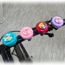 Bicycle Bells Loud Cute Flower Design Universal Bike Bells Cycling Accessories - Multicolor - View 2