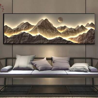 BAEMEFLE 1 Frameless Canvas Posters, Rizhao Jinshan Landscape Home Decoration, Luxury Canvas Landscape Art Decoration, Wall Art, Room Decoration Supplies, Home Murals, Abstract Wall Arts Decoration For Living Room, Bedroom, And Home Office - High Definition Print, Perfect Gift Creativity Gifts Birthday Graduation
