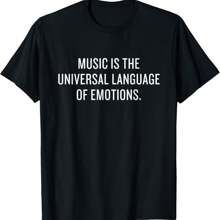 Music - Music Is The Universal Language Of Emotions - T-Shirt - màu đen - Xem 1