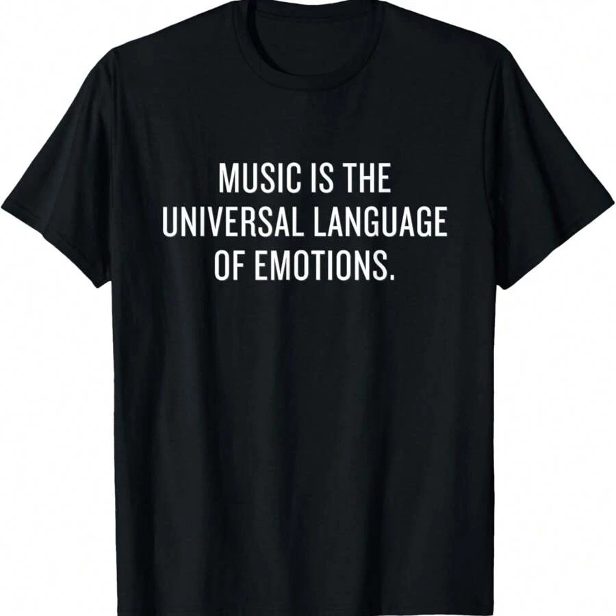 Music - Music Is The Universal Language Of Emotions - T-Shirt - màu đen - Xem 1