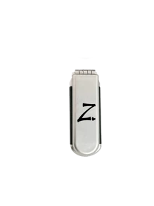 二合一镀银折叠梳子兼化妆镜 - 便携式，印有黑色 A-Z 字母和心形图案，适合旅行、度假和居家使用，方便携带，现代旅行美容工具