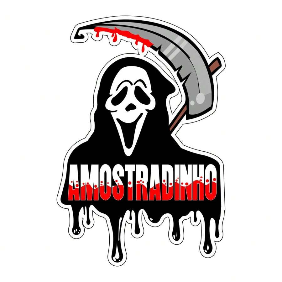 Adesivo Amostradinho Vinil Diversos Modelos Moto/carro/note - Vermelho e Branco - Visão 1