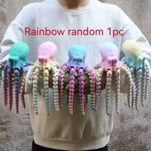 1 pulpo gigante de 41 cm/16,14 pulgadas, monstruo del océano, pulpo enorme, pulpo colorido, pulpo negro y dorado, regalo de fiesta de decoración navideña, regalo de cumpleaños, decoración artística divertida impresa en 3D, decoración del hogar, decoración del automóvil, decoración del jardín, regalo de San Valentín