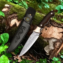 Hộp đựng dao bằng da giả cao cấp, túi đựng dao, hộp đựng dao, giá đỡ dao có khắc họa tiết rắn, có thể treo ở thắt lưng, đơn giản và hiệu quả, bảo vệ dao của bạn và ngăn ngừa cắt tay (hộp đựng dao, không bao gồm dao) - màu đen - Xem 1