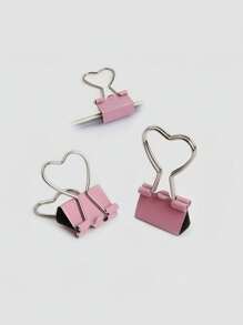 3 个粉色心形回形针，返校学生办公文具，返校，学校用品 - 粉色 - 查看 8