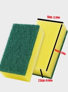 10/20/30/40/50pcs Dishwashing Sponge, Scouring Pad, Dishwashing Cloth, Kitchen Cleaning, Bowl Brushing, Pot Brushing, Magic Wiping, Household High