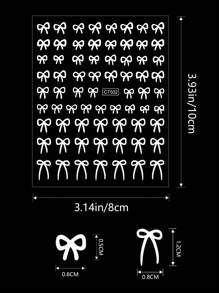 1 套：蝴蝶结贴纸、配件、玻璃杯、带手柄杯、16 盎司、24 盎司、30 盎司、40 盎司杯、可爱蝴蝶结 DIY 贴纸 - 彩色 - 查看 6