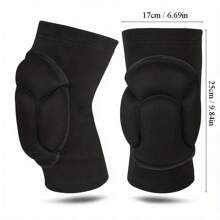Joelheiras Acolchoadas de Espuma Reforçada, Anti-Colisão e Absorção de Choque, Adequadas para Casa, Esportes, Fitness, Yoga, Pilates, Jardinagem, Dança, Proteção de Joelho - Preto - Visão 4