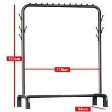 LOEFME Black/White Coat Rack Clothes Rack Laundry Rack Clothes Rail Rolling Wardrobe - Black - View 4
