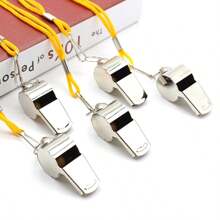 1/3/5pcs Stainless Steel Metal Whistle Party Game Whistles Create Atmosphere Professional Competition Football Referee Whistle - Multicolor - View 4