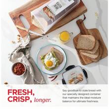 13*6*4.5 Inch Bread And Toast Storage Box, Fresh-Keeping Box, Suitable For Bread And Toast Storage, Sealed Cans