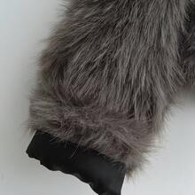 Women's Solid Color Long Sleeve Casual Fashionable Faux Fur - Dark Grey - View 5