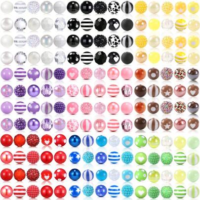 20個 太いビーズ泡ビーズ フォーカルビーズ ペンビーズ ビッグラインストーン パールビーズ クリスマスビーズ ペン学校ジュエリー制作キーホルダー工芸制作用