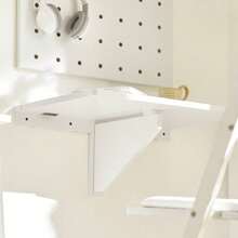 SoBuy FWT03 Wall-Mounted Folding Table, Kitchen Table, Children's Furniture, Laptop Table, Dining Table, Desk - White - View 8