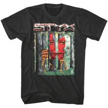 Styx Band Shirt Grand Illusion Album Cover Men's Retro Tees - Black - View 1