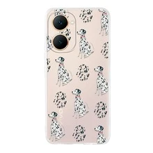 INSTACASE Case Compatible With Vivo Dalmatian Pattern Protector For Vivo Puppies, Case For Vivo Dalmatian Pattern, Case For Vivo For Women, Shockproof TPU.