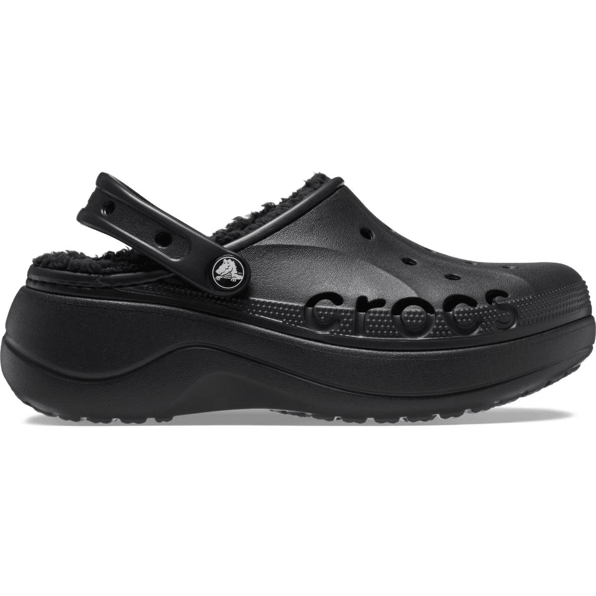 Crocs Baya  Platform  Lined  Clog  Blk - màu đen - Xem 1