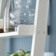 SoBuy Modern 5 Tiers Ladder Shelf Bookcase, Storage Display Shelving Wall Shelf, 189x56cm, White, FRG17-W - White - View 6