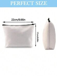 Bộ 25 chiếc - 1 chiếc túi vải trắng tự làm, túi đựng đồ vệ sinh cá nhân khi đi du lịch, khung vẽ tranh, túi đựng mỹ phẩm bằng vải canvas, túi đựng dụng cụ vẽ tranh, túi chữ S, dùng cho công việc, du lịch, hộp đựng bút chì, hộp đựng mỹ phẩm tiện dụng, phụ kiện phòng tắm. Trở lại - Nhiều màu - Xem 8