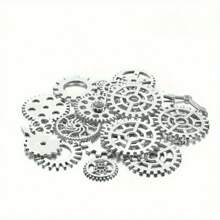 50 克蒸汽朋克齿轮饰品古铜色吊坠饰品手链工艺金属饰品适用于珠宝制作 DIY 用品