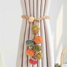 Cloth Pumpkin Curtain Tiebacks Cute Curtain Rope Holdbacks Decorative Drapery Holder For Home Office Decoration - Multicolor - View 3
