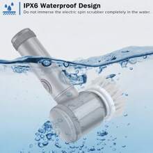 Electric Cleaning Rotary Brush Band, Multiple (With 3 Brush Heads, 4 Brush Heads, 5 Brush Heads) Power Cleaning Brush, Household Rechargeable Handheld Shower Cleaning Brush For Bathroom Wall Tile Floor Bathtub Kitchen