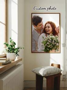 1PC Personalized Custom Photo Poster, Customize Your Photos, Personalized Canvas Poster, Family Photo Poster - Wedding Poster - Custom Poster, Share Your Favorite Memories And Most Precious Moments, Record Wonderful Moments, Perfect Gift For Friends And Family - Multicolor - View 1