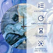 1000毫升/500毫升/240毫升透明环氧树脂套装，1:1体积比，高光泽，抗紫外线，快速固化，适用于艺术创作、珠宝制作、工艺品制作、杯子制作 - 套装包含树脂和固化剂