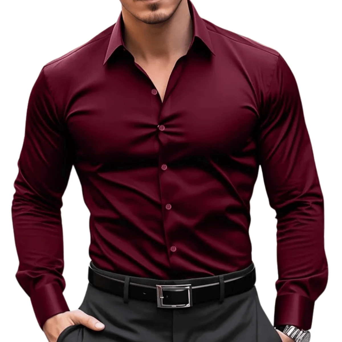 Camisa Social Masculina Slim Executiva Alto Padrão De Luxo - Várias ...