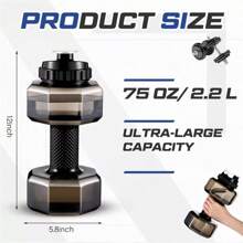 1PC 2200ml Water-Filled Dumbbells New Home Fitness Dumbbells Sport Equipment Creative Bodybuilding Exercise Tools