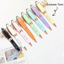 1pc Personalized Short Mini Pocket Pen, Engraved Logo Design, Cute Stationery For Office, School, Advertising Gift Back To School