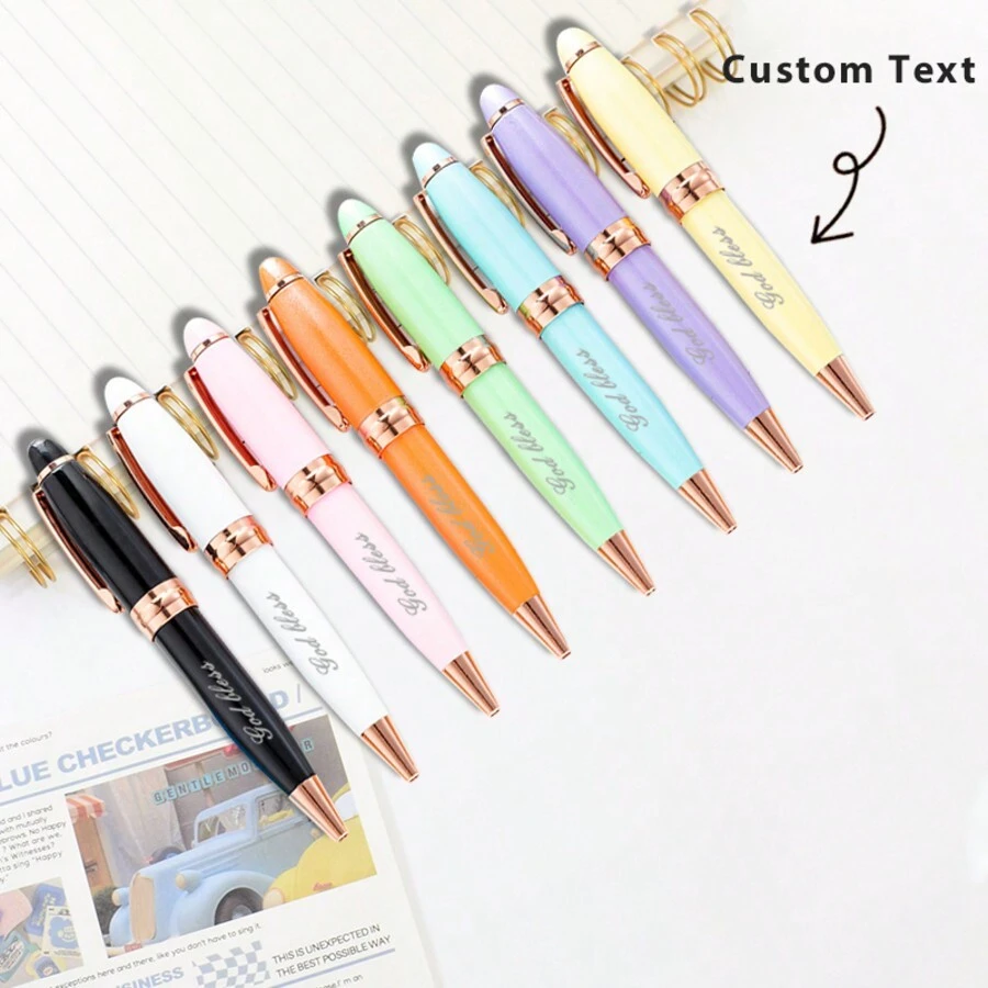 1pc Personalized Short Mini Pocket Pen, Engraved Logo Design, Cute Stationery For Office, School, Advertising Gift Back To School