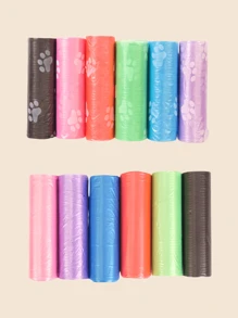 6PCS/90 PE袋 宠物清洁用品 宠物厕所袋 垃圾袋 狗粪袋 猫砂袋 适合户外使用 公园 游乐园 遛狗 清洁卫生