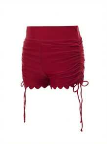 Women Bikini Bottoms - Burgundy - View 6