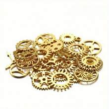 50 克蒸汽朋克齿轮饰品古铜色吊坠饰品手链工艺金属饰品适用于珠宝制作 DIY 用品