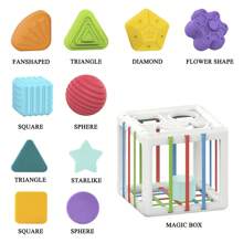 Jouets Montessori pour enfants d'1 an, cube d'activités pour bébé, jouet de tri des formes, jouets d'apprentissage et de développement pour tout-petits, cadeaux d'anniversaire pour filles et garçons