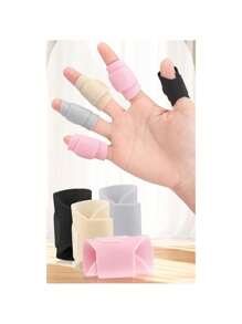 5 piezas de fundas ajustables para dedos, protectores de dedos elásticos de poliéster tejido universal, adecuados para deportes y actividades al aire libre - Multicolor - Ver 3