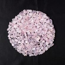 Piedras naturales, material de cuarzo rosa, grava de cristal, virutas de piedra, minerales, espécimen de reiki, gemas, decoración de acuario