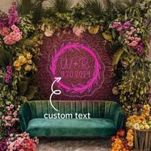 定制霓虹灯婚礼标志、个性化霓虹灯婚礼标志、情人节、订婚派对背景、家居墙壁装饰、送给恋人、情侣和朋友的独特礼物 - custom color - 查看 3