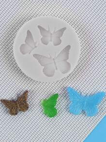 SikeSike 3 Pcs Butterfly Themed Silicone Molds, Suitable For Cakes, Chocolates And Candies - Non-Stick, Flexible Design, Ideal For DIY Baking And Arts & Crafts Projects - Perfect For Birthday Parties And Weddings - Grey - View 5