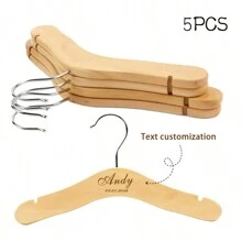 Customized Personalized Vintage Wooden Clothes Hanger, Garment Store Display Organizer, Gifting Customized Text,Home Harmony - Beige - View 14