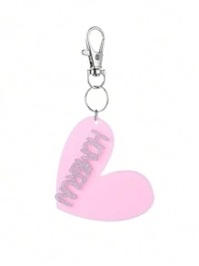 Personalized Custom Acrylic Heart-Shaped Name Valentine's Day Couples Same Style Acrylic Key Chain Four Seasons Exclusive Suitable For Lovers And Friends Best Fashion Items