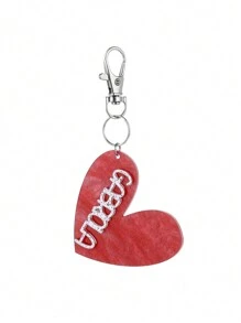 Personalized Custom Acrylic Heart-Shaped Name Valentine's Day Couples Same Style Acrylic Key Chain Four Seasons Exclusive Suitable For Lovers And Friends Best Fashion Items